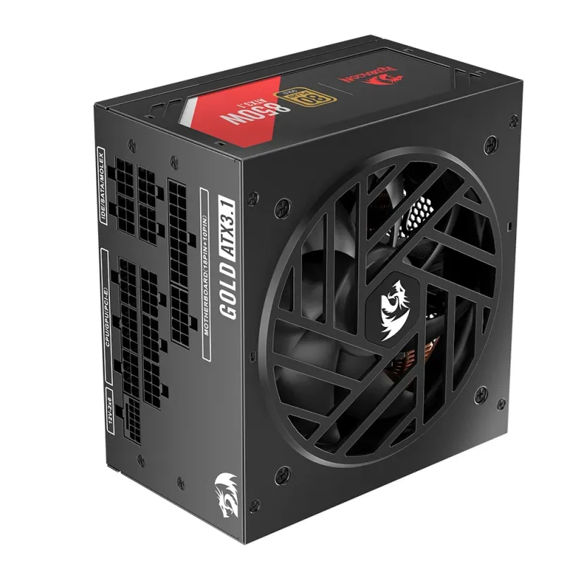 Fonte Gamer Redragon RGMS, 850W Master, 80 Plus, Gold, Preto Gc-ms01