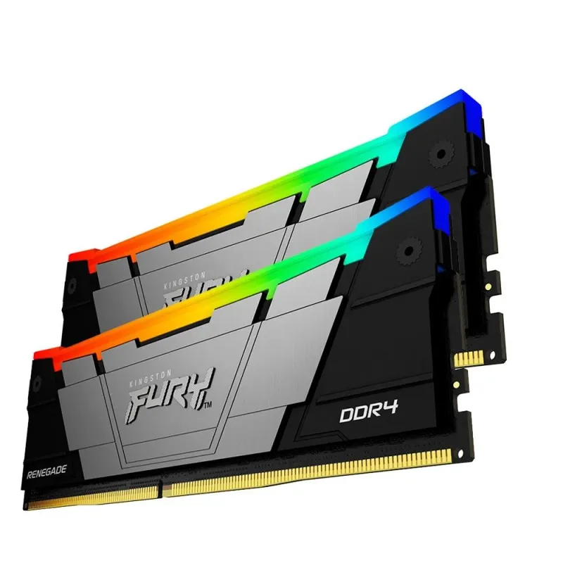 Memória RAM Kingston Fury Renegade, RGB, 16GB, DDR4, (2x8GB), 4200MHz, CL19, Preto - KF442C19RB2AK2/16